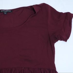 Maroon Babydoll Dress